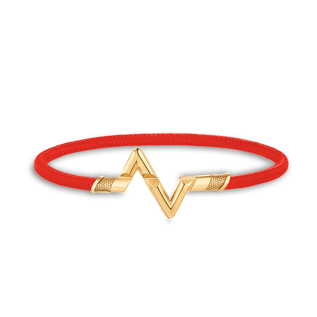 18K Louis Vuitton Volt Upside Down Play Red Bracelet