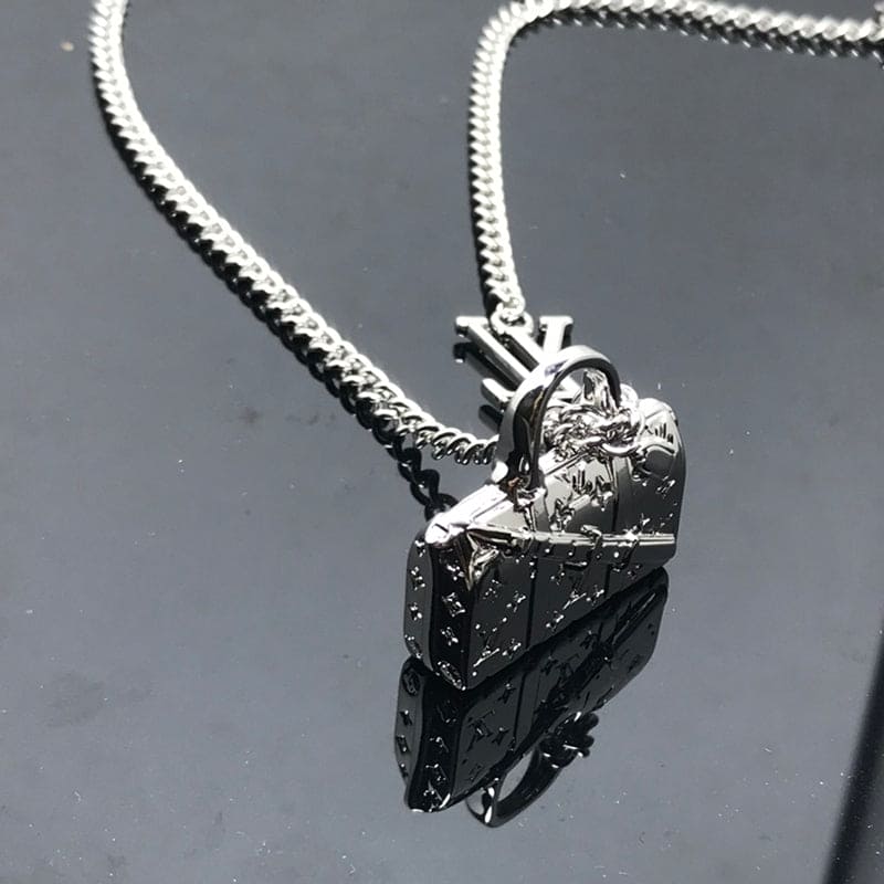 18K Louis Vuitton Monogram Chain Bag Necklace