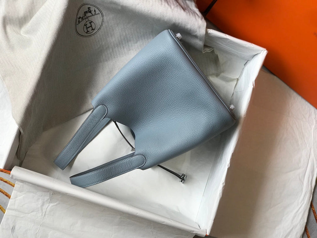 HERMES picotin lock 22 stone blue togo shw