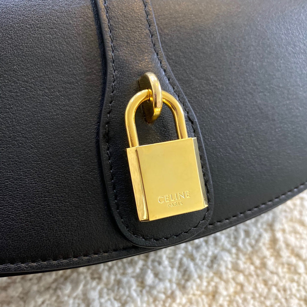 CELINE MINI 18 PADLOCK BLACK CALFSKIN BAG