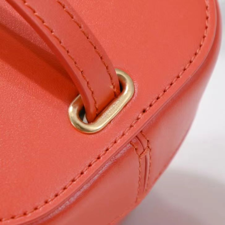 CELINE SQUARE BOX CROSSBODY BAG 11 FIRE ORANGE CALFSKIN