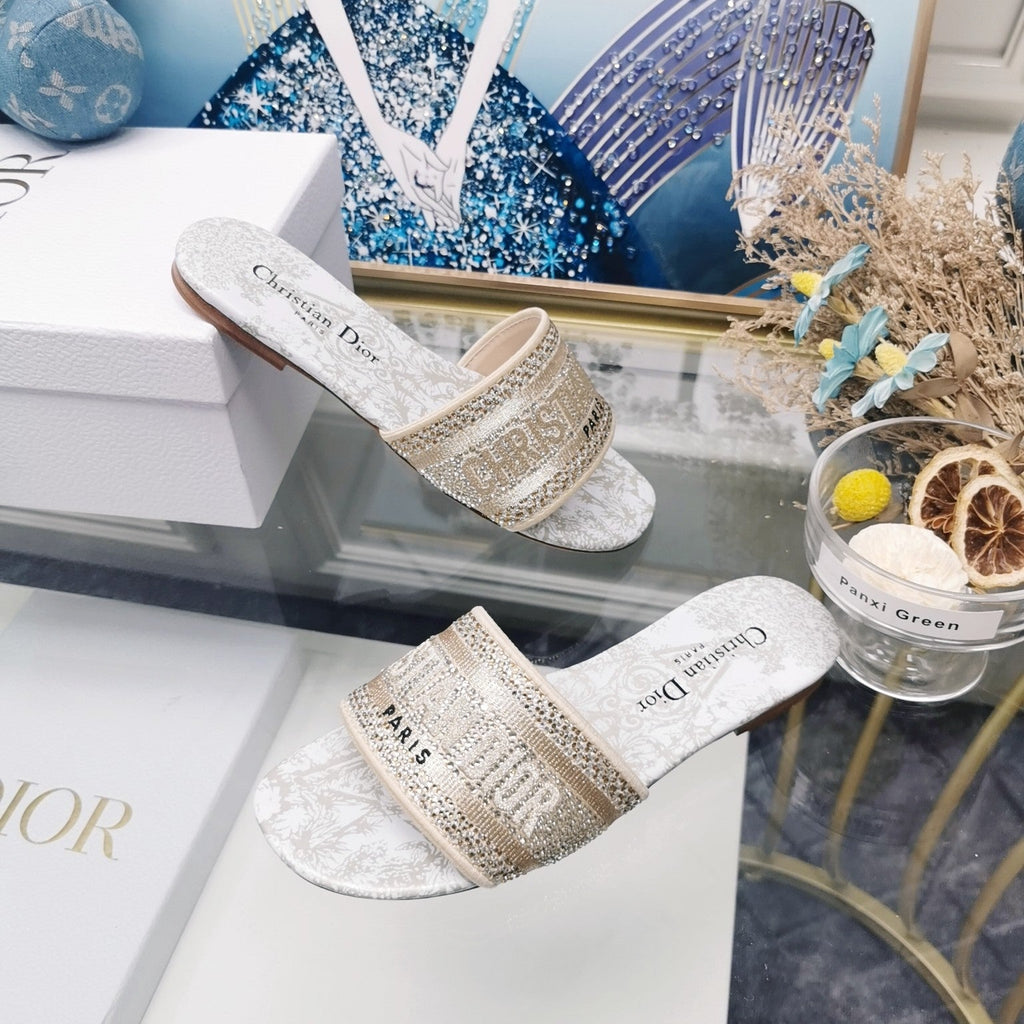DIOR CD Mule Dway Slide 10mm Multi-motifs Style 18