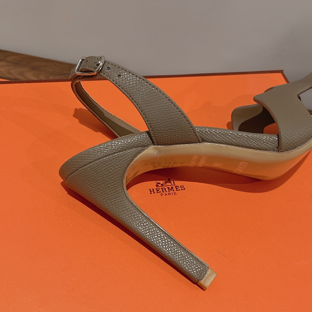 HERMES SLINGBACK SANDAL ETERNITE 105 CAMEL LAMBSKIN