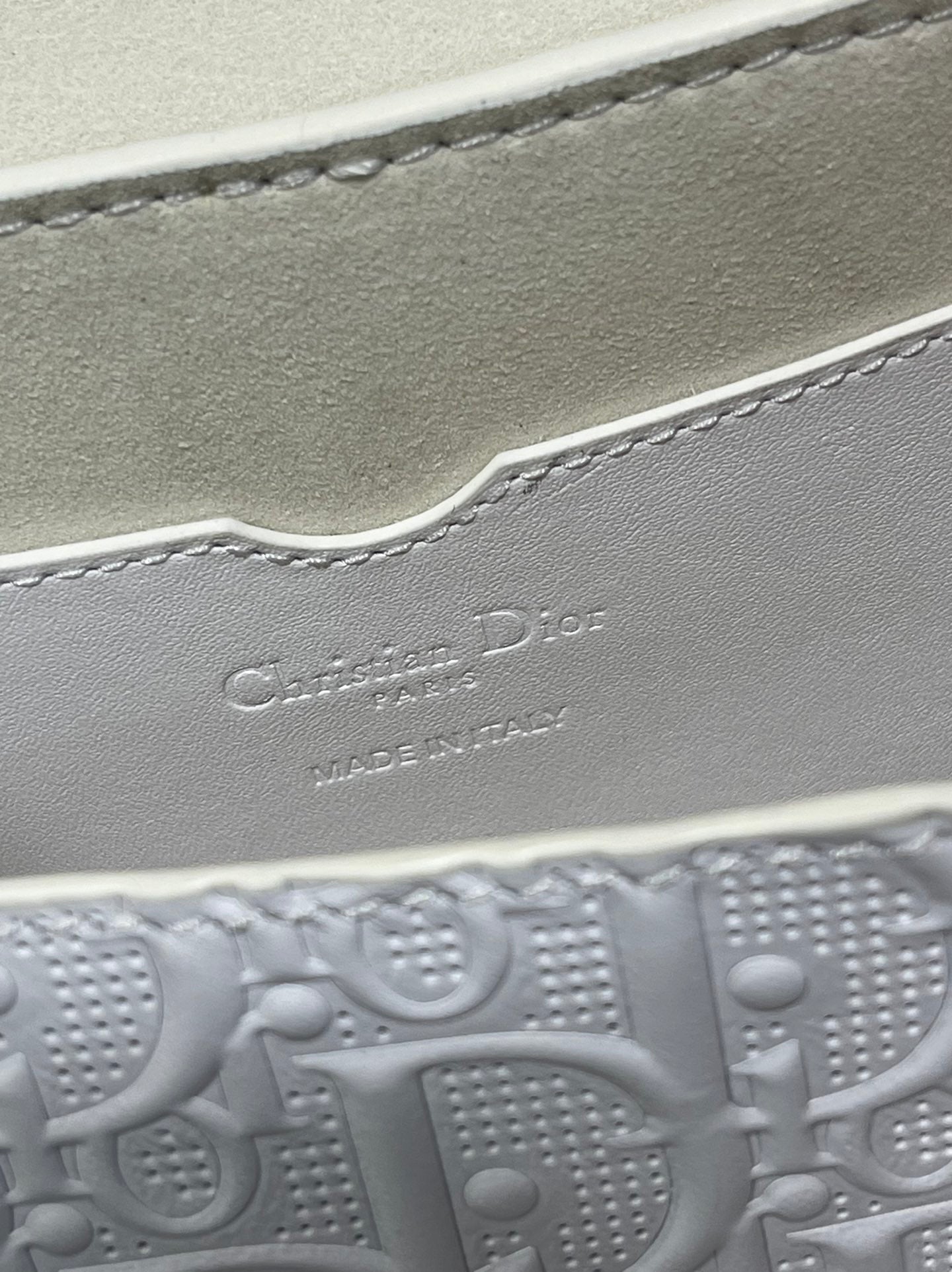 DIOR BOBBY EAST-WEST 21 BAG IN WHITE LAMBSKIN