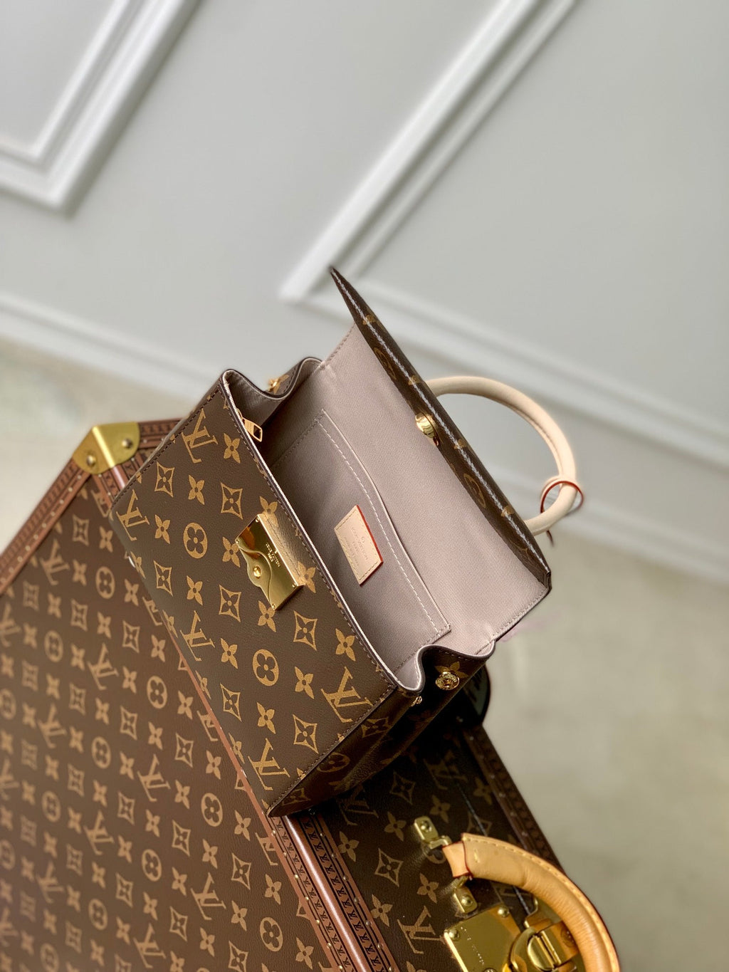 LOUIS VUITTON CLUNY MINI 20 IN BROWN MONOGRAM CANVAS