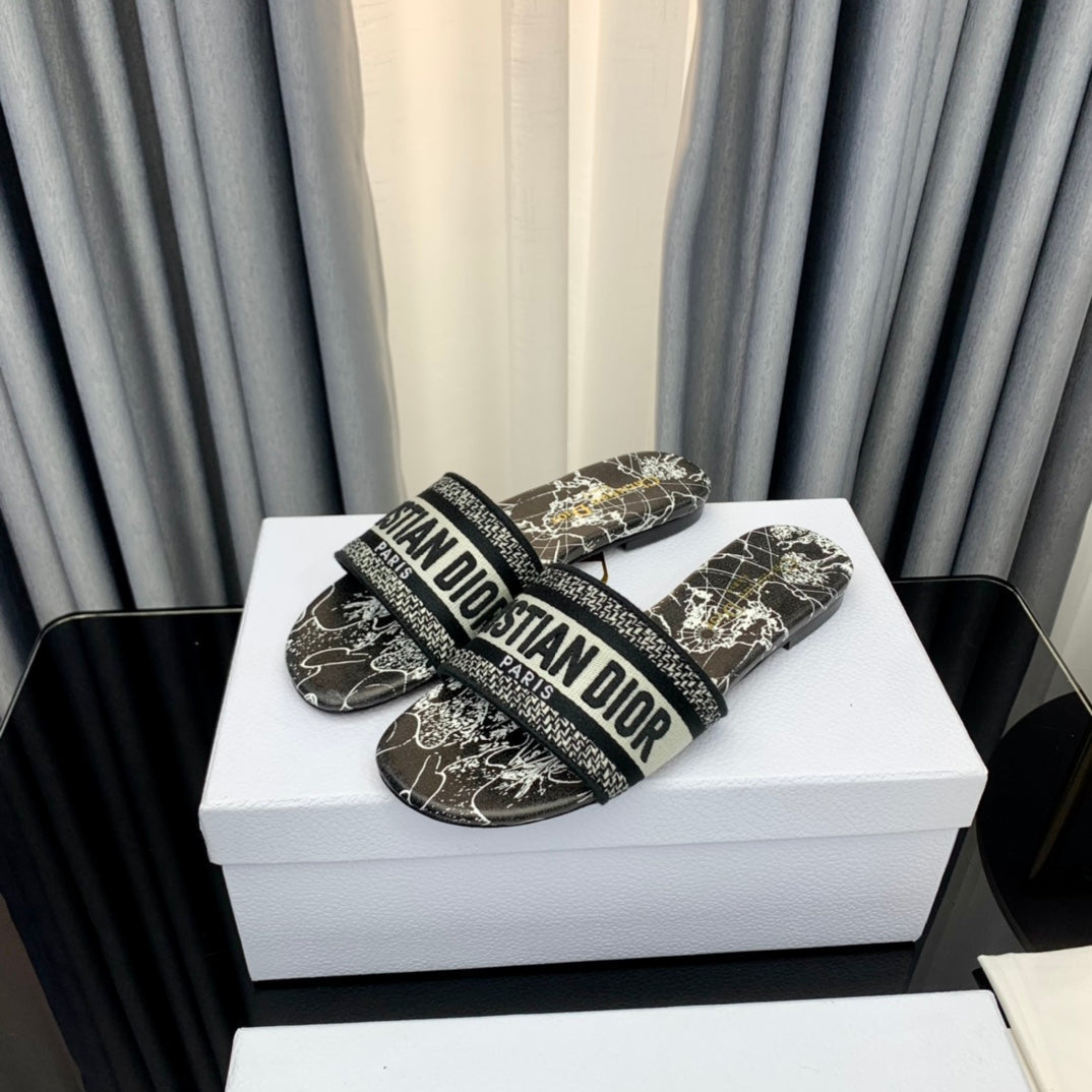 DIOR CD Mule Dway Slide 10mm Multi-motifs Style 57