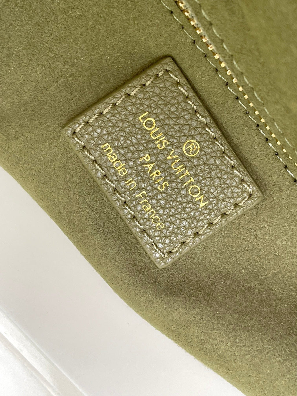 LOUIS VUITTON NEVERFULL MM 32 KHAKI CREAM MONOGRAM EMPREINTE LEATHER