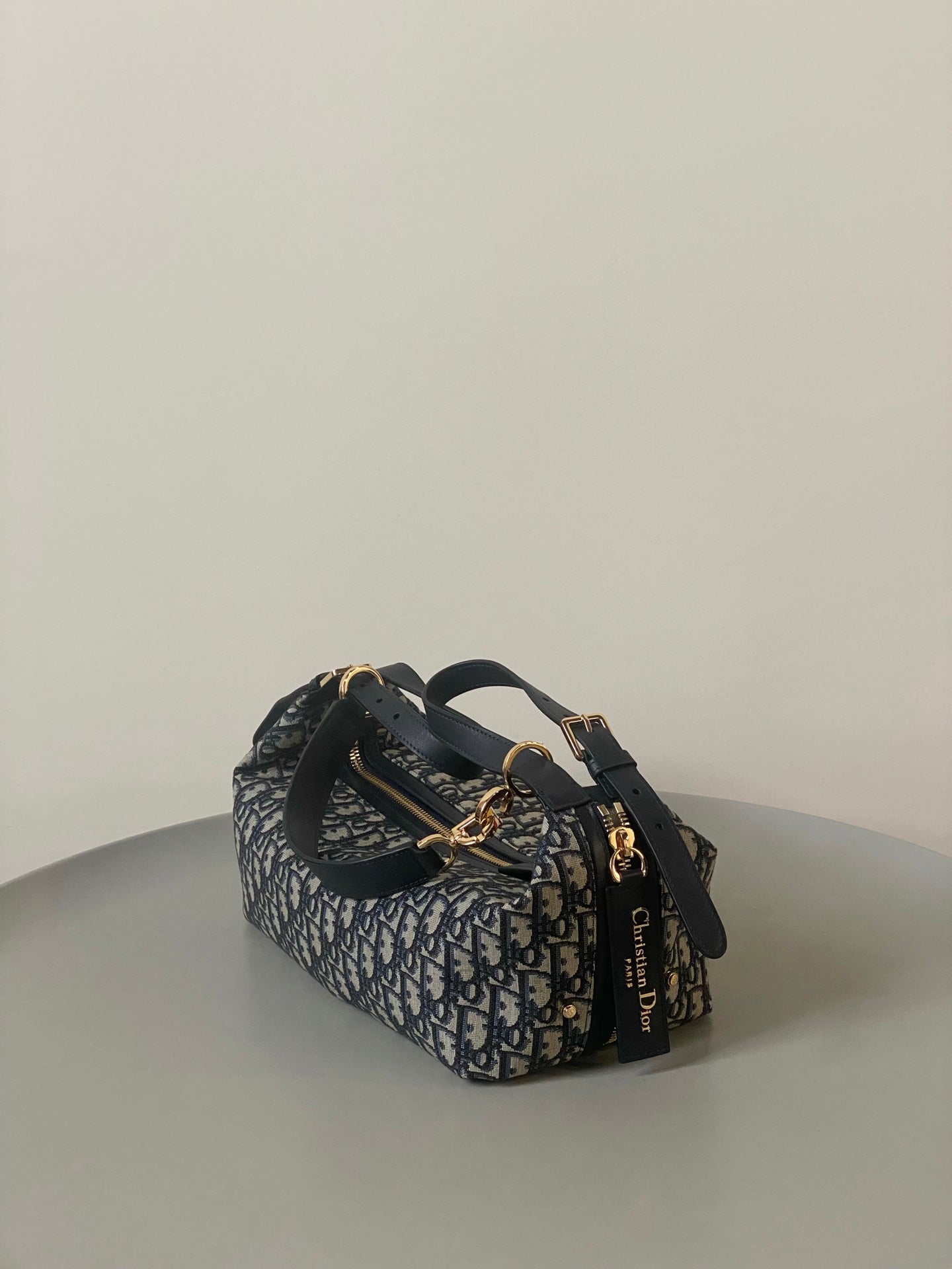 DIOR LARGE D-JOURNEY SHOULDER BAG 33 IN BLACK MONOGRAM OBLIQUE JACQUARD