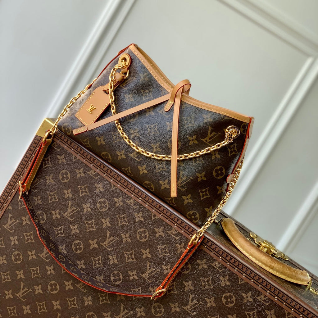 LOUIS VUITTON CARRY ALL 26 IN BROWN MONOGRAM CANVAS AND CALFSKIN GOLD HARDWARE