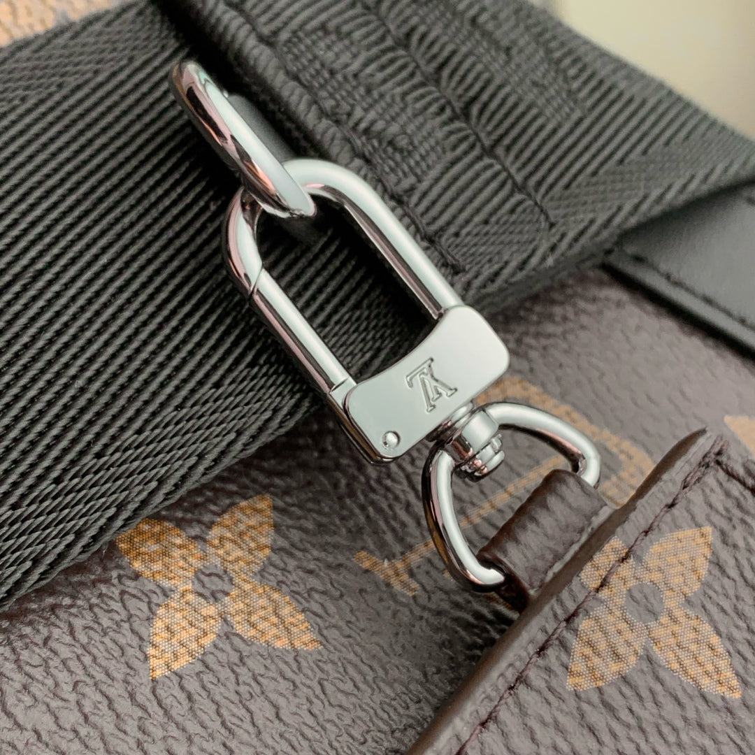 LOUIS VUITTON ANPHA WEARABLE WALLET 18 IN BROWN AND BLACK MONOGRAM CALFSKIN