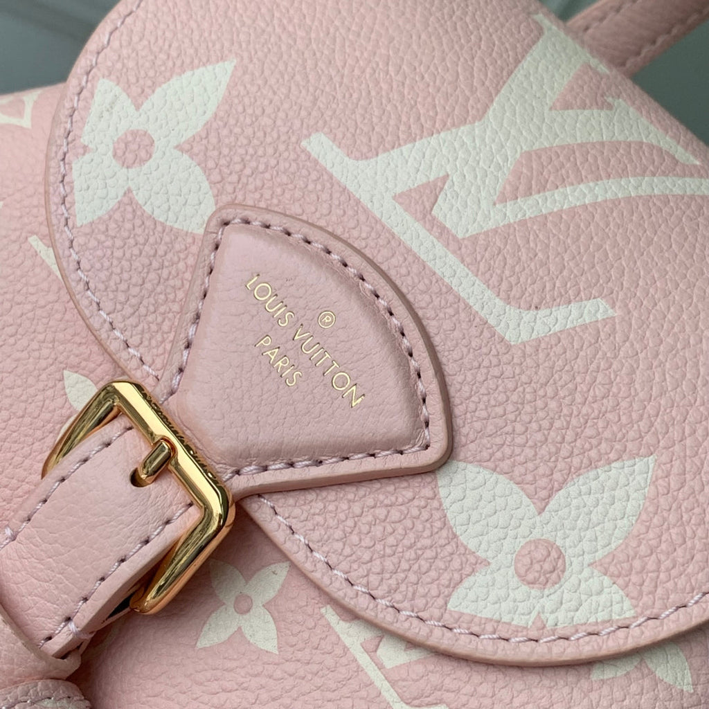LOUIS VUITTON BACKUP BACKPACK 22 IN LIGHT PINK MONOGRAM EMPREINTE LEATHER