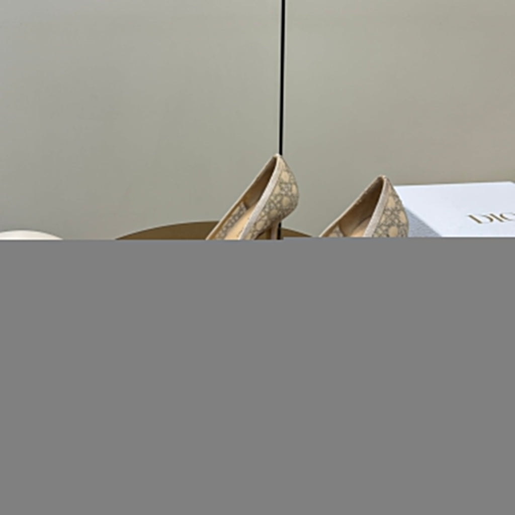 DIOR HIGH HEELS PUMP IN CAMEL BEIGE LAMB SUEDE 10 CM
