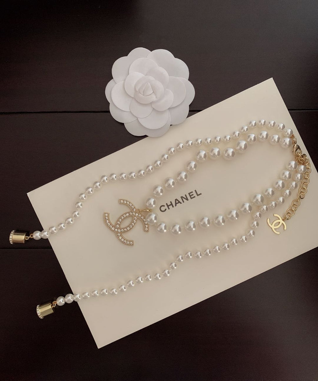 18K  Chanel Pearls Long Necklace