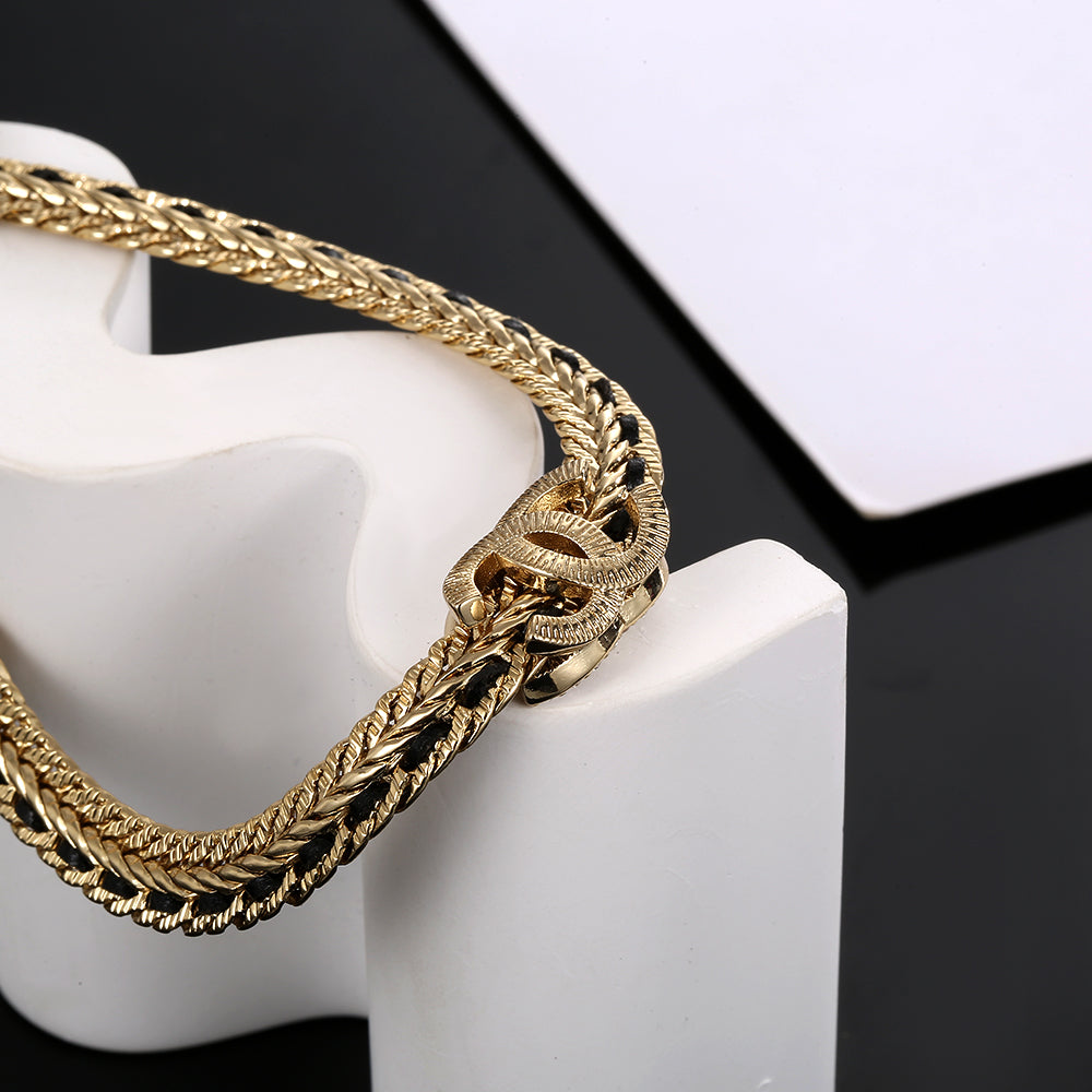 18K  Chanel Strass Chain Choker Necklace