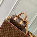 LOUIS VUITTON NANO SPEEDY DATING 18 IN BROWN COATED CANVAS GOLD HARDWARE
