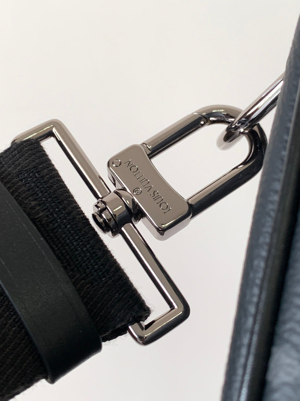 LOUIS VUITTON LV 25S KEEPALL 50 WITH SHOULDER STRAP IN BLACK AQUA COATED MONOGRAM ECLIPSE CANVAS AND CALFSKIN