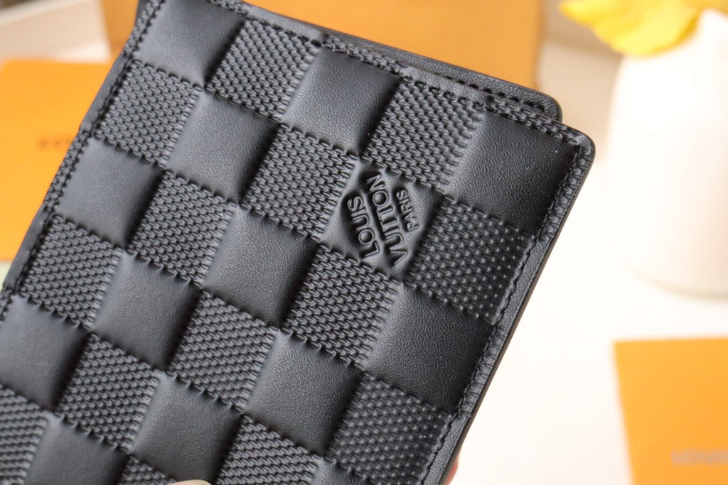 LOUIS VUITTON LV 25S SLENDER WALLET 11 IN BLACK DAMIER INFINI CALFSKIN